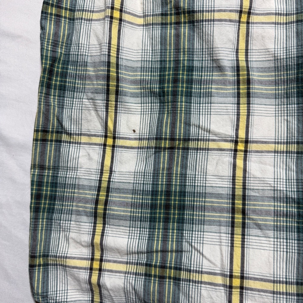 OP Ocean Pacific Mens XL Green Plaid Short Sleeve Button Up Shirt - Picture 11 of 11